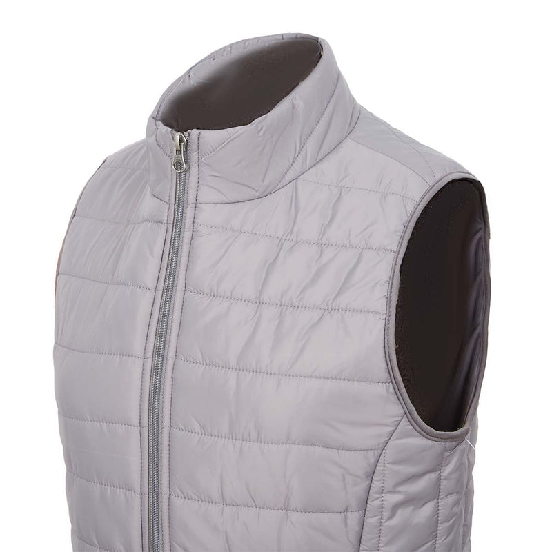 chalecos para mujer, chaleco puffer, chaleco ejecutivo, chaleco gris