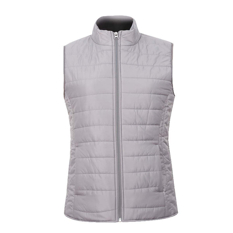 chalecos para mujer, chaleco puffer, chaleco ejecutivo, chaleco gris